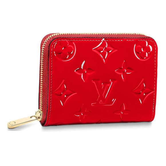 Louis Vuitton Handbags - Louis Vuitton Zippy Wallet Red With Pink Zip Coin Wallet